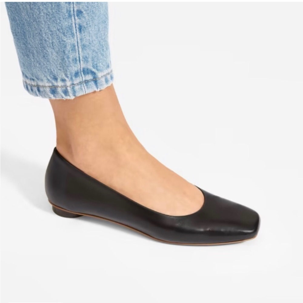 Everlane the 90’s flats black leather 6.5